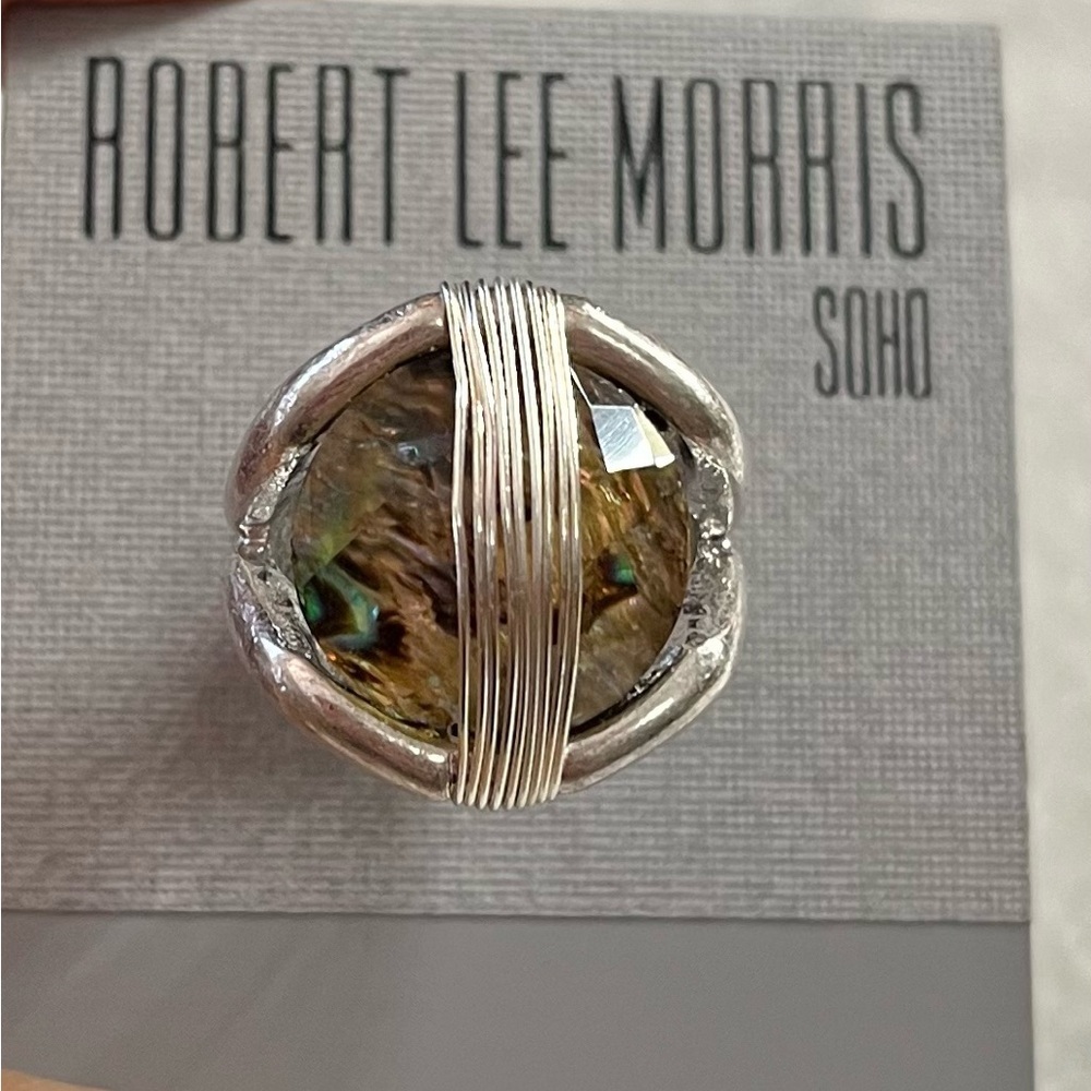 Robert Lee Morris Silver and Brown Ring